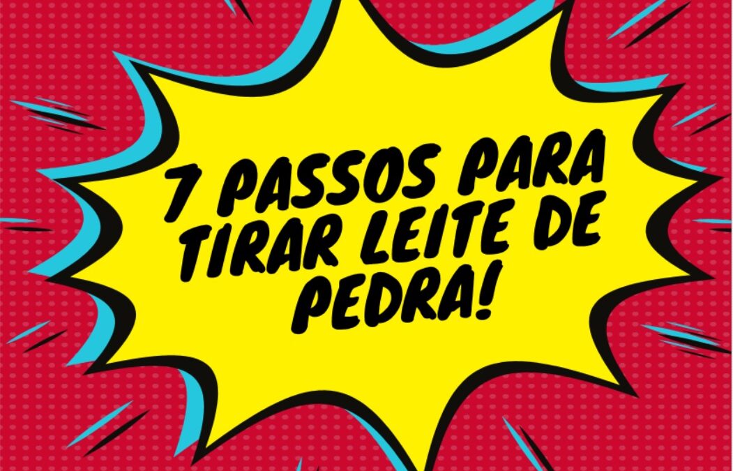 7 PASSOS PARA TIRAR LEITE DE PEDRA
