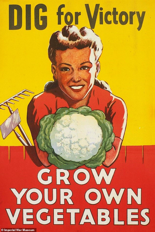 Durante a Segunda Guerra Mundial, o povo britânico foi instado a usar suas terras para cultivar alimentos