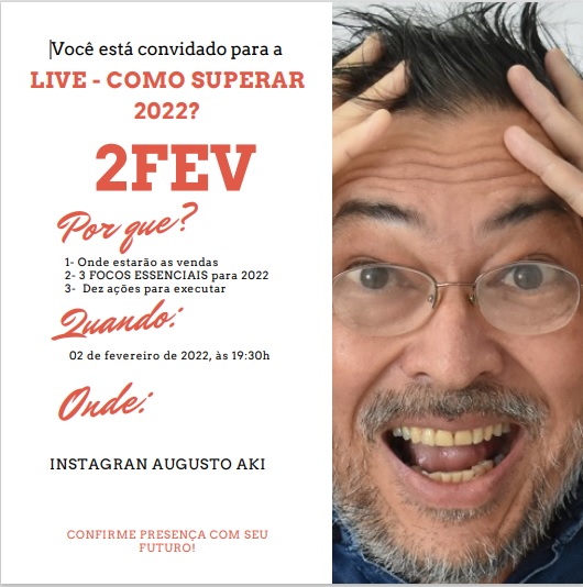 TEREMOS LIVE NO DIA 2FEV – AGENDE AI!