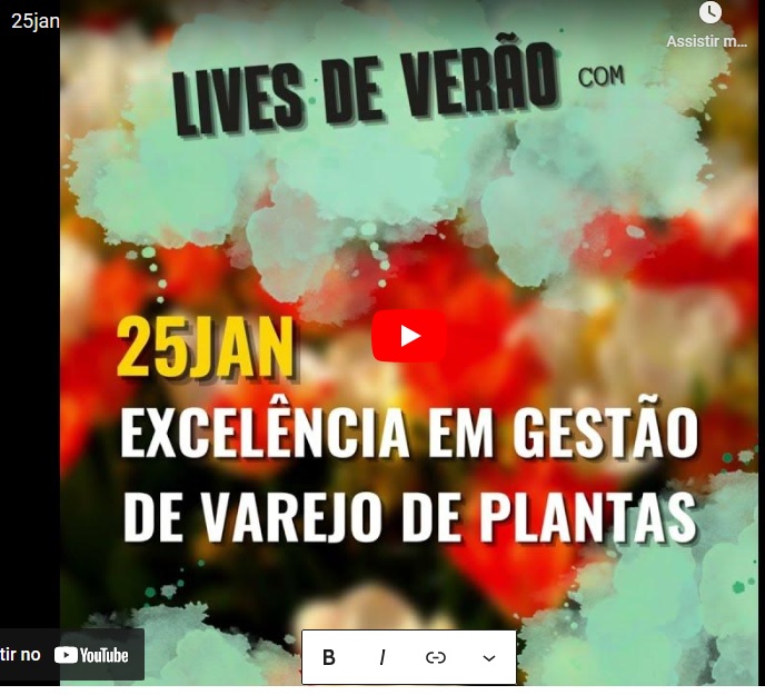 NOSSA PROXIMA LIVE SERA DIA 25-1 SOBRE excelencia em gestao de loja