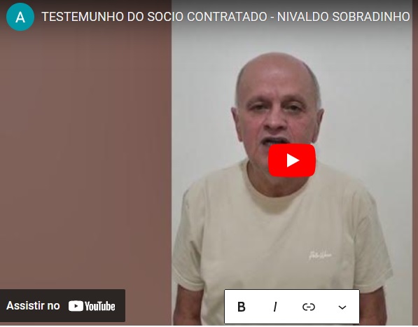TESTEMUNHO SOCIO CONTRATADO – NIVALDO SOBRADINHO/DF