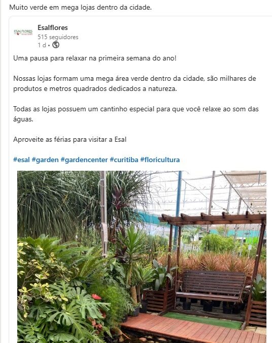 GARDENS COMO CENTROS DE DESCOMPRESSAO – CASO ESAL FLORES – CURITIBA